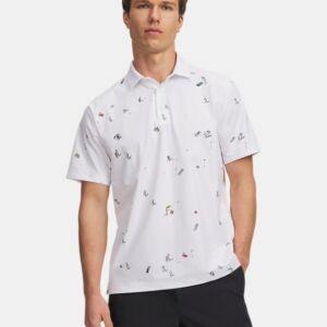 Under Armour, Polo Imprimée Homme, Blanc