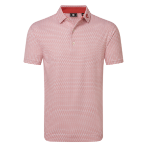 Footjoy, Polo imprimé Coquillage Homme, Rouge