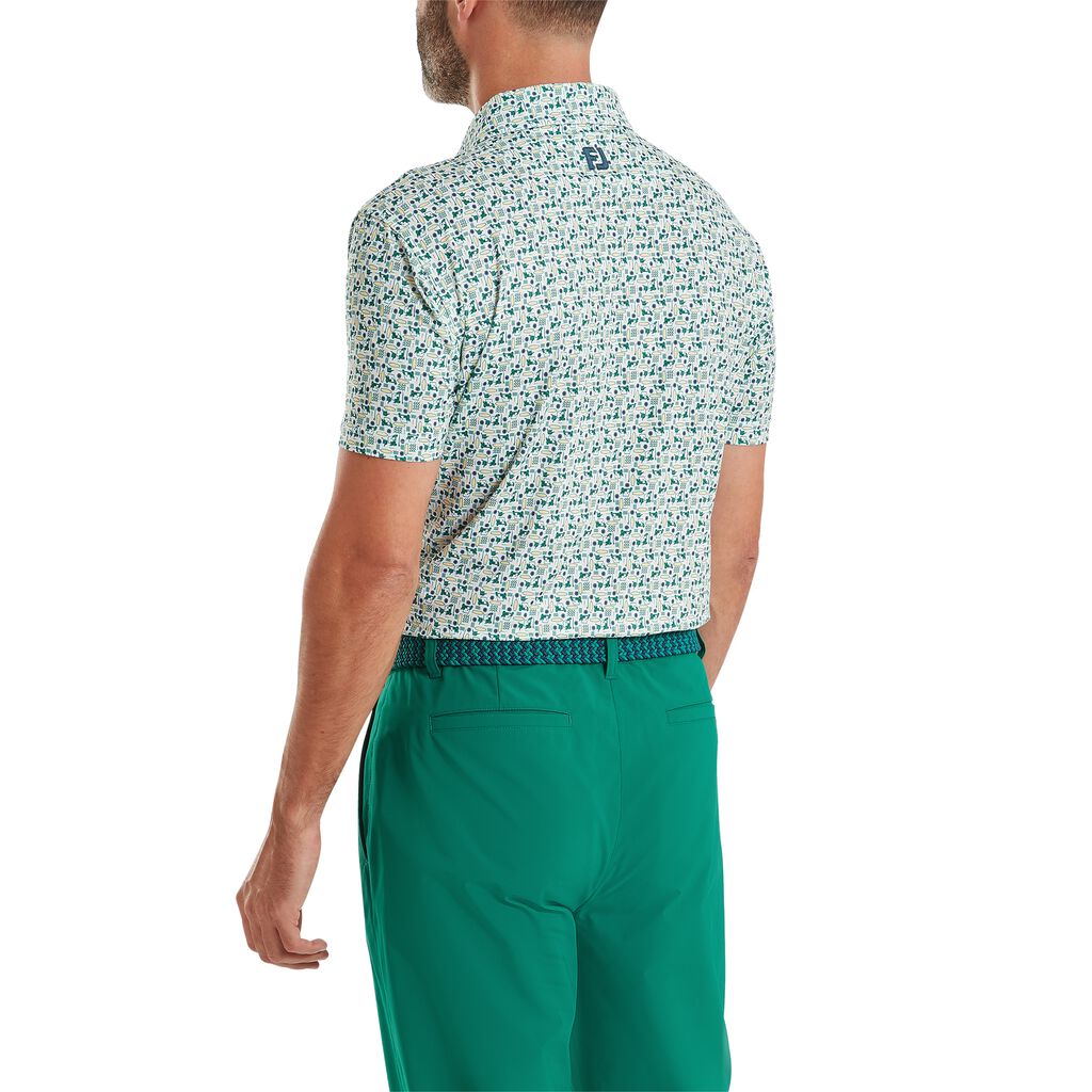Footjoy, Polo imprimé Surf Homme, Vert – Image 4