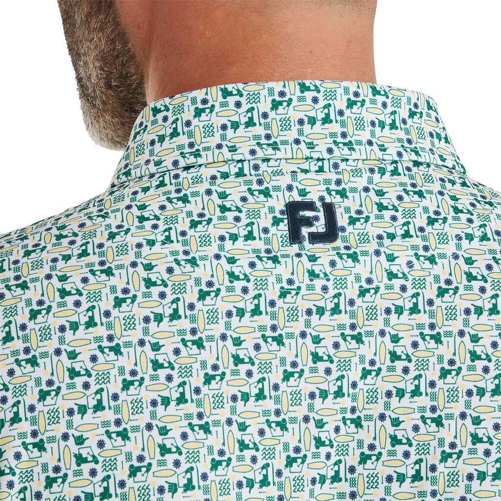 Footjoy, Polo imprimé Surf Homme, Vert – Image 5
