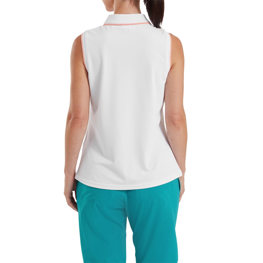 Footjoy, Polo sans Manche Dame, Blanc – Image 4