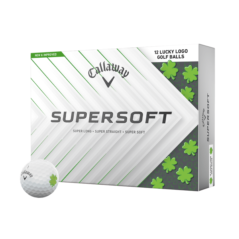 12 Balles Callaway Supersoft Trèfle à Quatre Feuilles