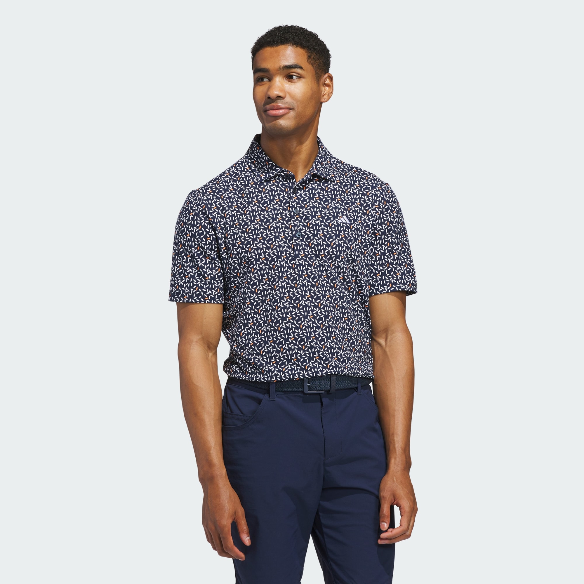 Adidas, Polo Ultimate365+ Soft Print Homme, Marine – Image 2