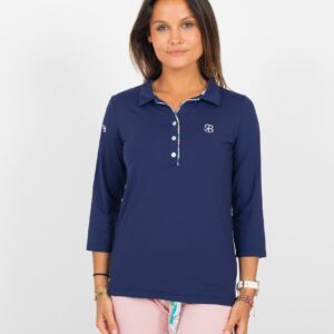 Chiberta, Polo Manches Longues Akila Dame, Marine