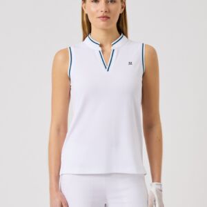 DailySports, Polo Sans Manches Round Neck Dame, Blanc